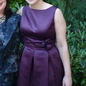 Size 10 purple tea length dress with pockets